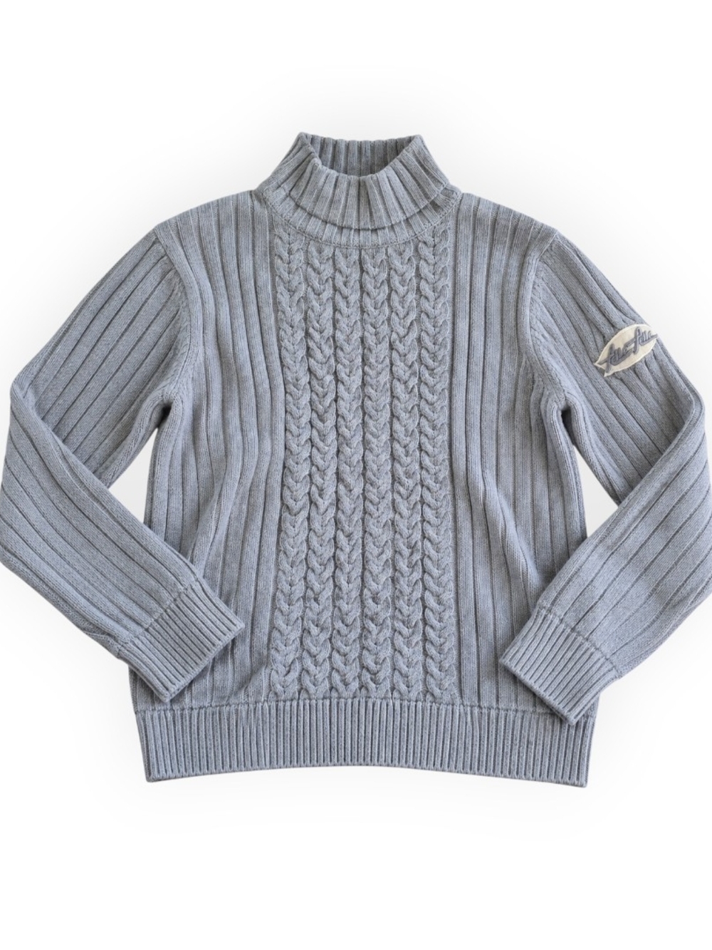 VINTAGE Y2K Pelle Pelle Marc Buchanan Cable Knit Sweater Grey L